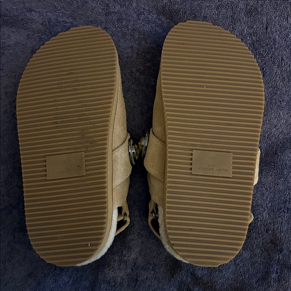 Kurt Geiger Tan Suede Jeweled Shearling Loafers - Picture 3 of 5